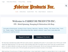 Tablet Screenshot of fabricorproducts.com